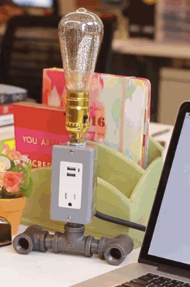 We Built A Phone-Charging Lamp With Our Bare Hands And You Can Too We Built A Phone-Charging Lamp With Our Bare Hands And You Can Too
