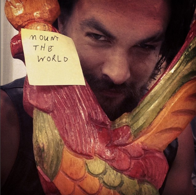 As we've established, Jason Momoa (aka Khal Drogo from Game of Thrones) is a big ol' goofball on Instagram.