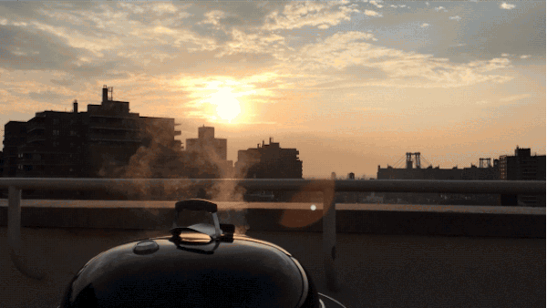 A beautiful day for brisket.