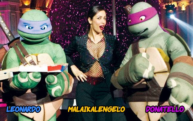 647px x 404px - Here Are Some Fucking Baffling Photos Of Malaika Arora Khan, Ninja Turtles,  And Pizza