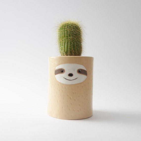 This adorable sloth planter: