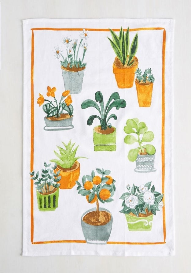 This water color tea towel: