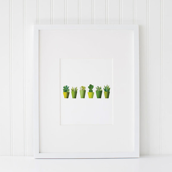 This mini succulents wall art: