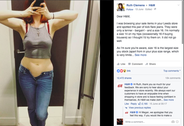 Woman discovers Zara's size 12 jeans are SMALLER than a similar