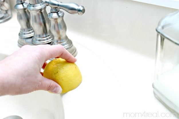 Use lemon to clean your sinks! Via BuzzFeed.