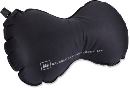 REI's Self-Inflating Pillow ($20) has a grippy bottom to prevent it from sliding down your shoulder.