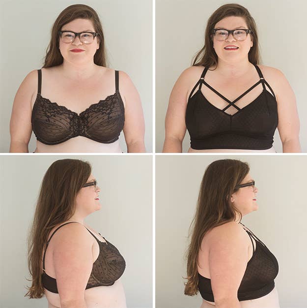 I tried on my old bra that I used to wear for my 46DDDs - I've still got  big boobs but they used to be something else
