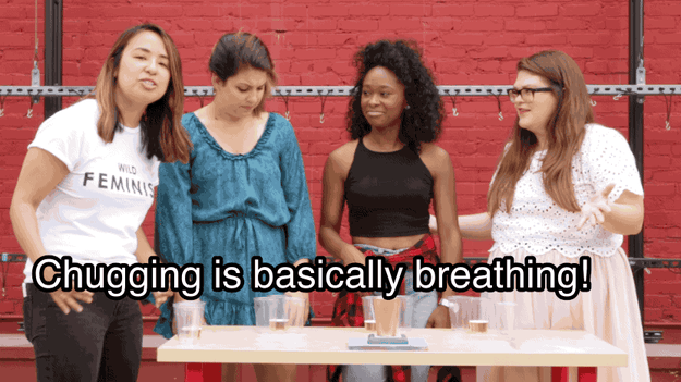 First, she taught Candace, Freddie, and Kristin her secrets: Be patient; take slow, consistent sips; and keep breathing: