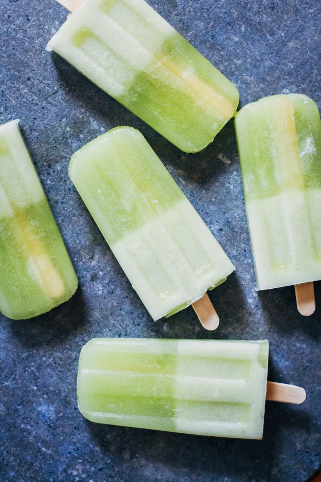 Honeydew Green Tea Popsicles