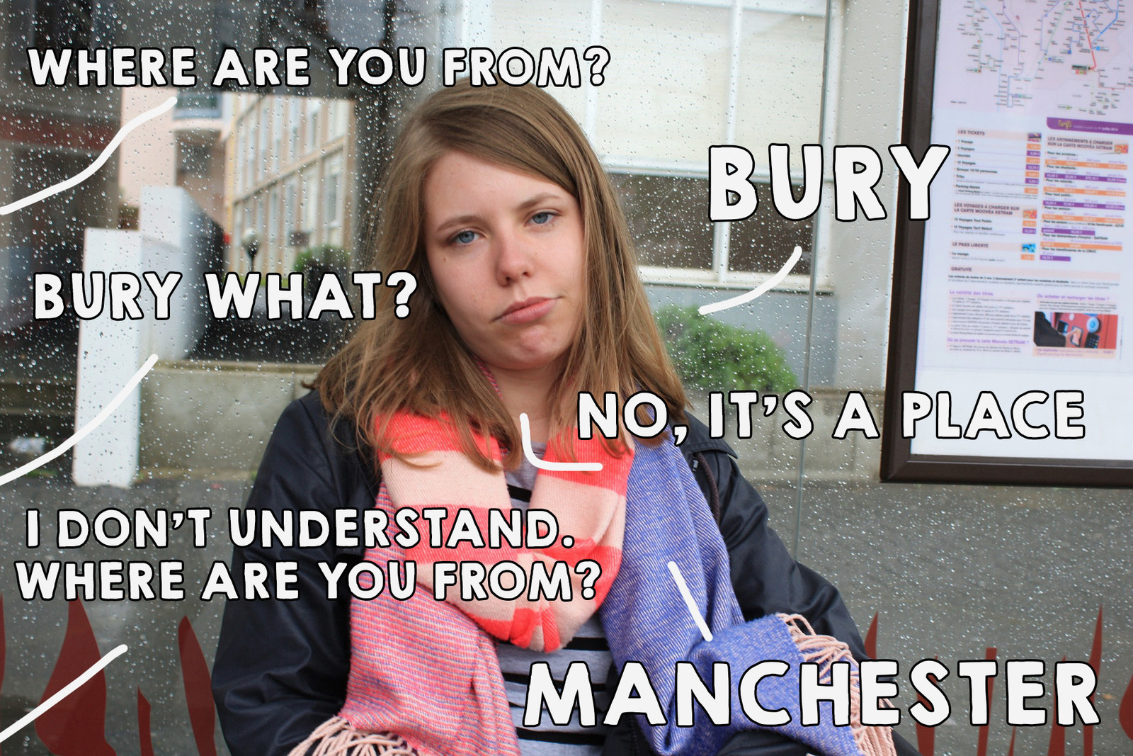See also: "Eccles? Isn't that a cake?" and "Ramsbottom?! LOLLLLLLLL."