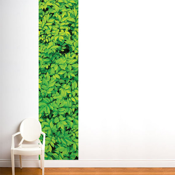 This leafy green wallpaper.