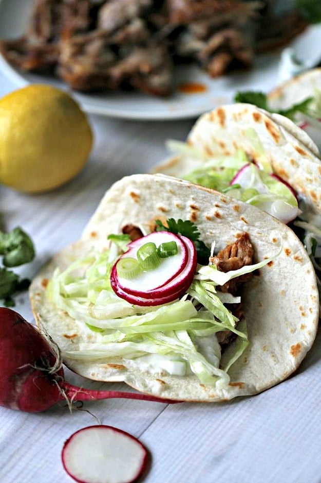 Beer Ribs Tacos With Jalapeño Tzatziki Sauce