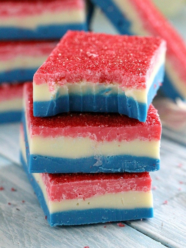 Two-Ingredient Patriotic Fudge