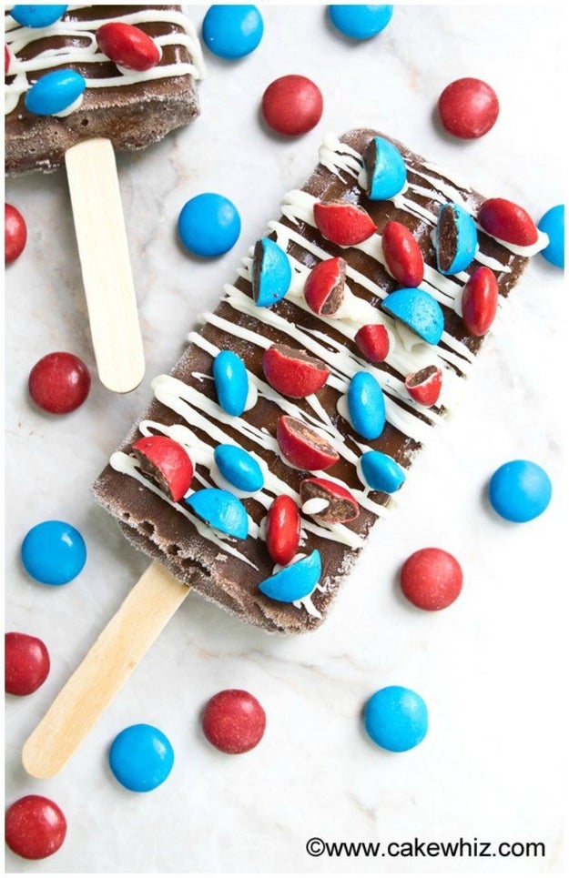 4th of July Chocolate Fudgsicles