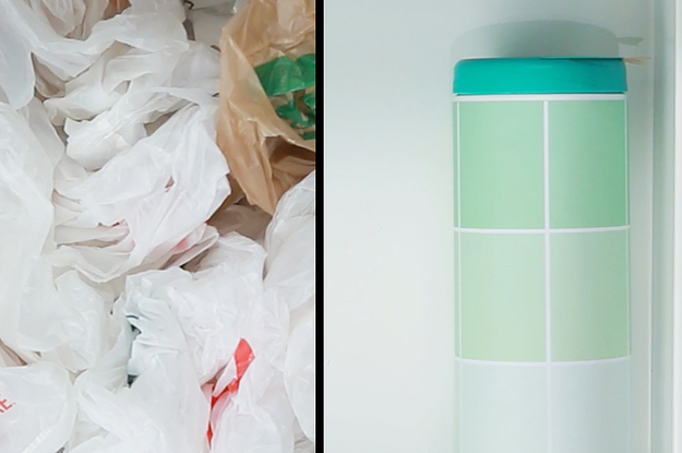 ideas for ikea plastic bag holder | Plastic bag dispenser, Ikea storage,  Wrapping paper storage