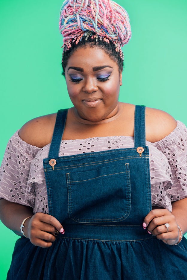 This off-the-shoulder eyelet crop top: