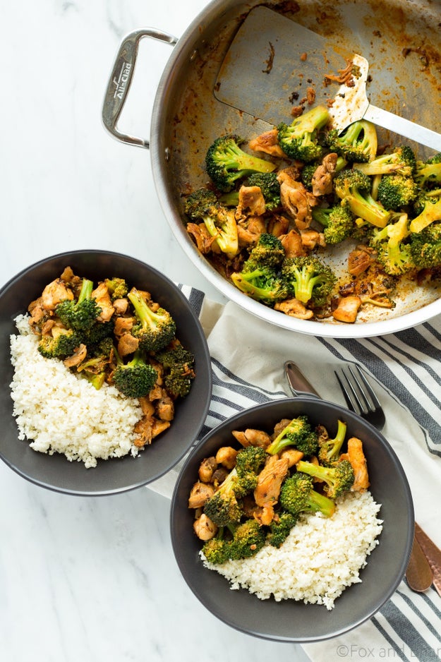 Buffalo Chicken and Broccoli Bowls