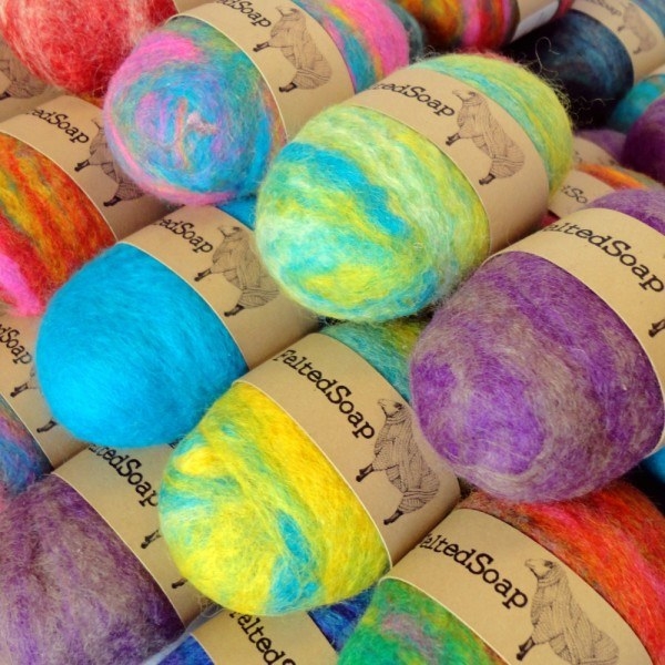 R.I.P to the days of using washcloths and loofahs, because now you can just use felted soap to exfoliate your skin! It's the new age way to wash! For more felted goodies (including wool felted dryer balls) check out the Twisted Purl.