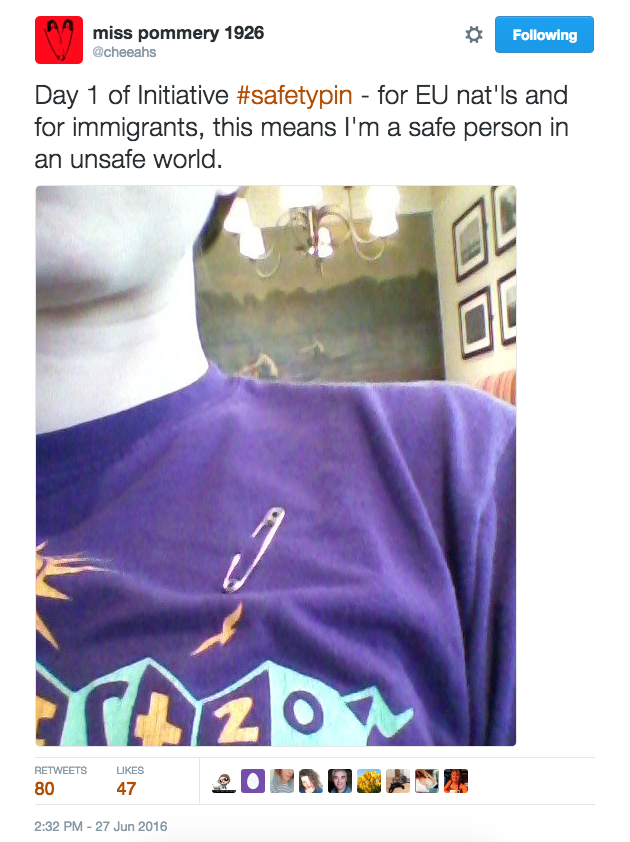 safety pin for immigrants