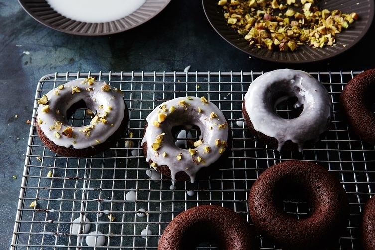Give in, these chocolate donuts want to give you a hug today. Get the recipe.