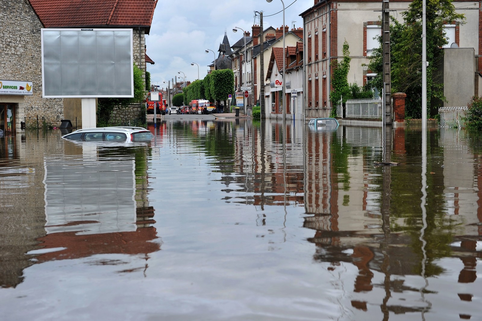 Inondation. Flooded Streets. Flood in Sweden.