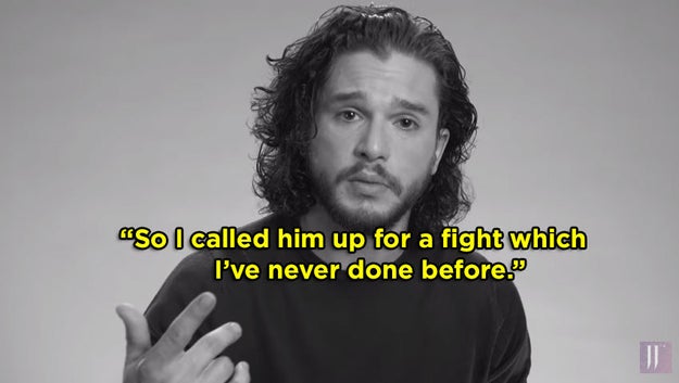 So, Harington basically called him up for a fight.