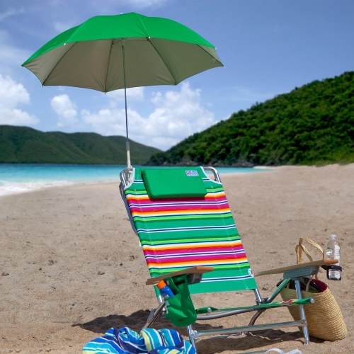 ... or a clamp-on beach umbrella that's perfectly tote-sized...