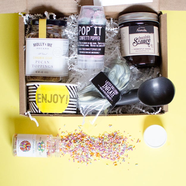 Send an ice cream party box to treat someone, or heck, treat yourself!