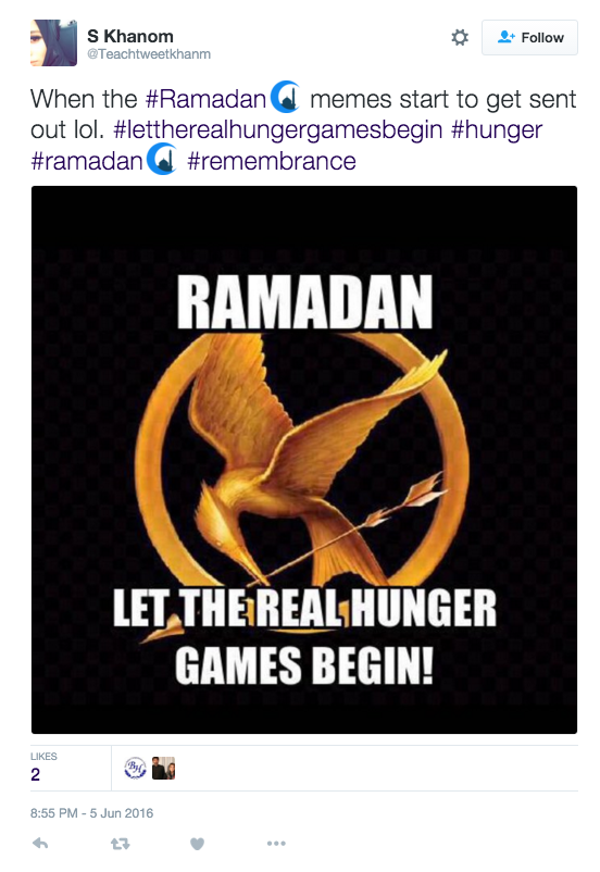 Ramadan has started. Let the hunger games begin.