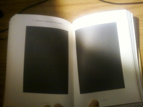 When, in book six of the series, he filled two whole pages with black boxes.