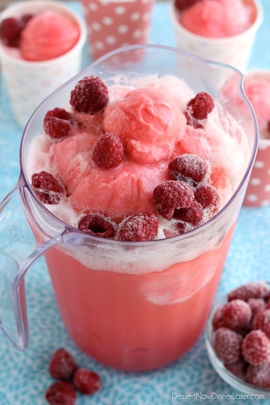 Pink Raspberry Sherbet Punch