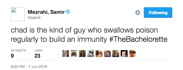 Chad bachelorette twitter