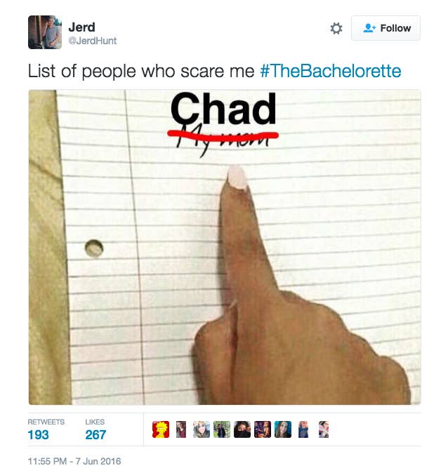 Chad bachelorette twitter