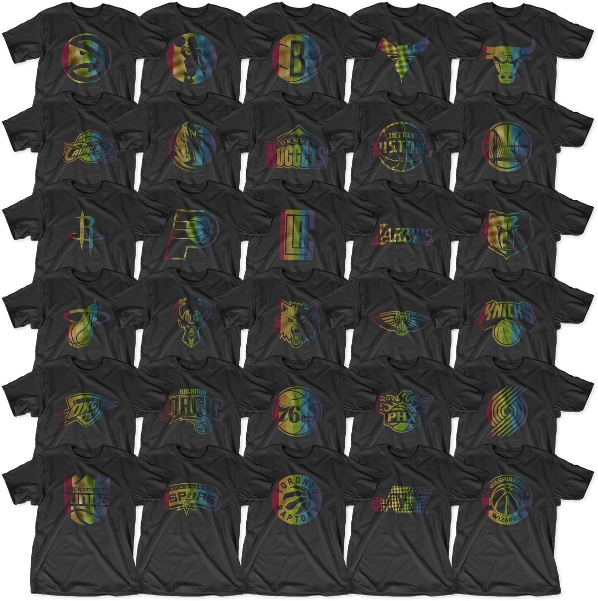 The shirts are the result of a partnership between the NBA and the Gay, Lesbian and Straight Education Network (GLSEN), and are available exclusively from Teespring. All the proceeds go to GLSEN.