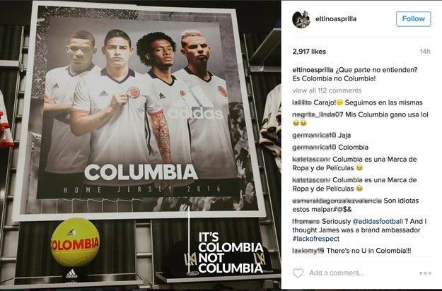 Cuando ADIDAS lanzó su campaña con la nueva camiseta de Colombia y... lo escribieron mal.