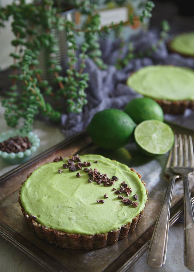 No Bake Lime Avocado Tart