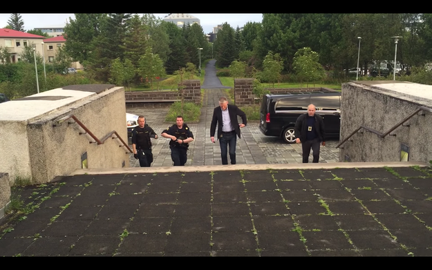 The footage, captured by Icelandic publication Stundin, shows the police entering the Church of Laugarnes to retrieve 16-year-old Ali Nasir and 30-year-old Majed.