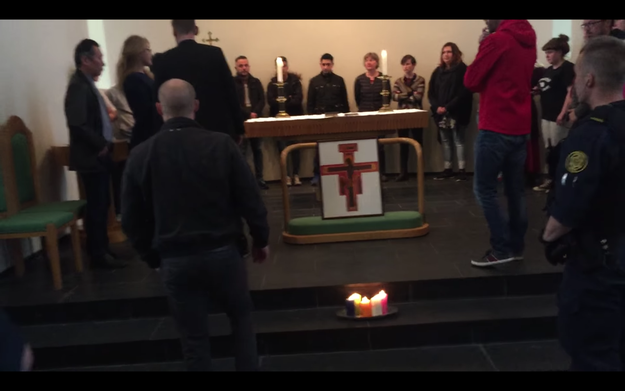 Pastors Toshiki Toma and Kristin Þórunn Tómasdótti were carrying out a ceremony for the men when police and immigration officials arrived. They had hoped officers would respect the "ancient practice" of church sanctuary.