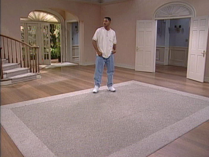 Screenshot of Will standing in an empty set