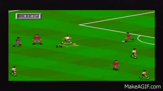 Le jeu de foot le plus réaliste de l'époque. On pouvait presque sentir l'odeur de la pelouse quand on trépignait sur notre manette pour marquer des buts!