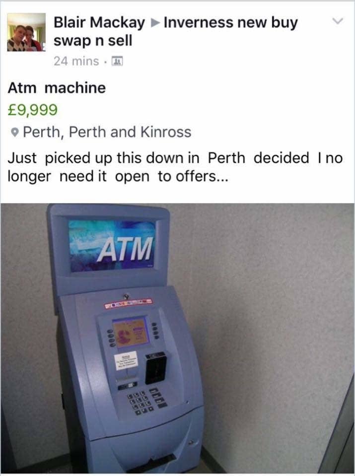 a full atm was stolen from t in the park and people can t stop taking the piss