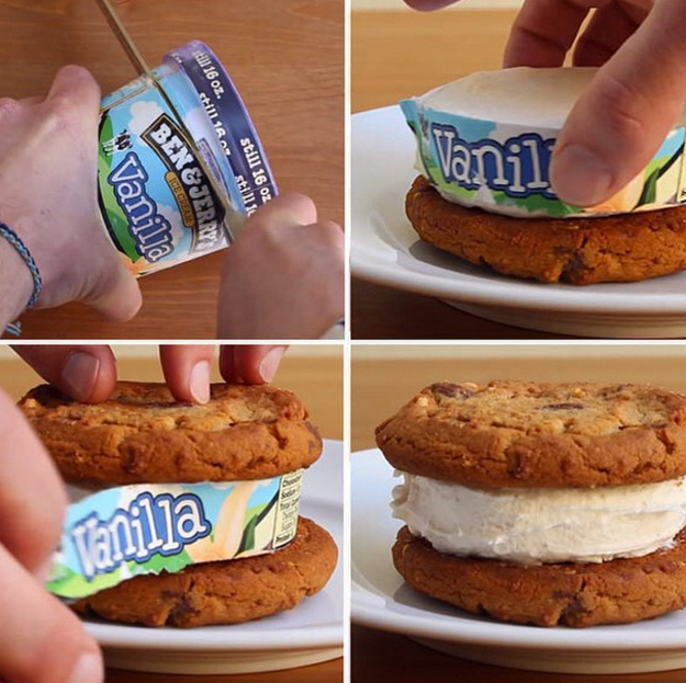 And finally, make the perfect ice cream sandwich with this clever trick.