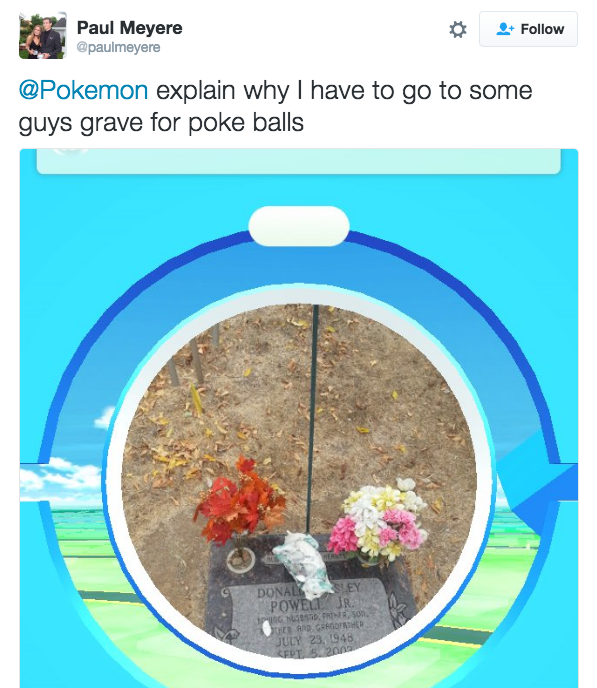 And it's weird to think that you are going to randos' graves to pick up Poké Balls.