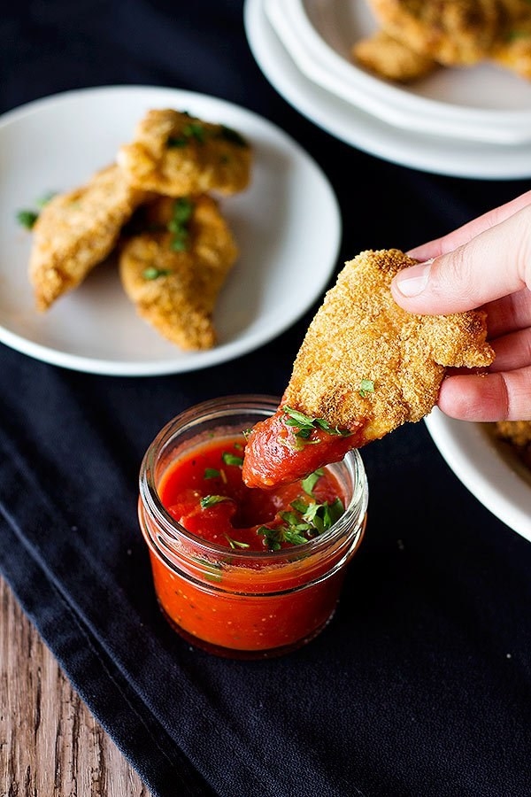 Baked Garlic Parmesan Chicken Strips