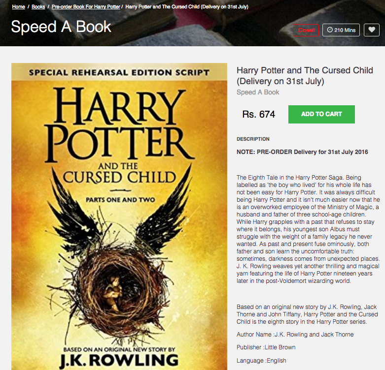 pre-order new harry potter book