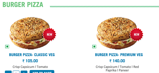 Or if pepper and tomato are more your thing, you can get that in a Burger Pizza too.