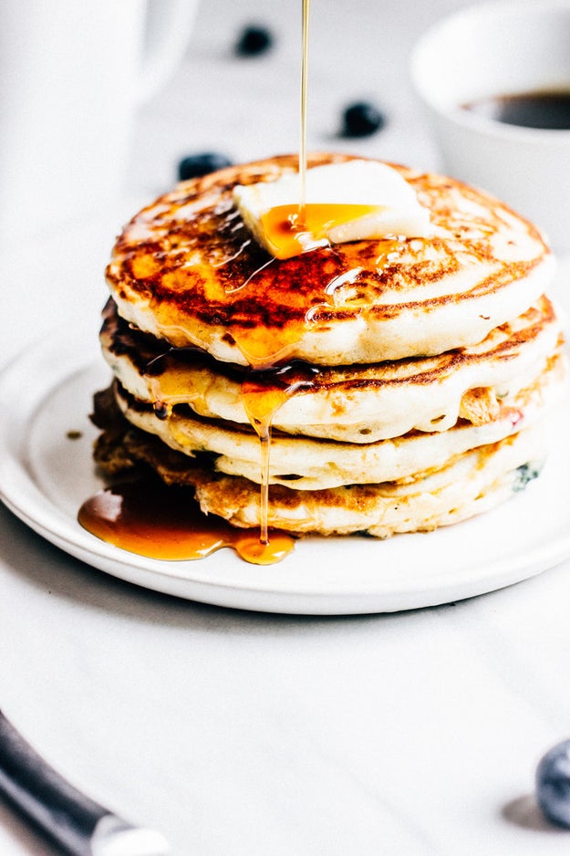 Sweet Corn and Blueberry Pancakes