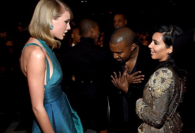 Taylor Swift, Kanye West dan Kim Kardashian di masa damai.