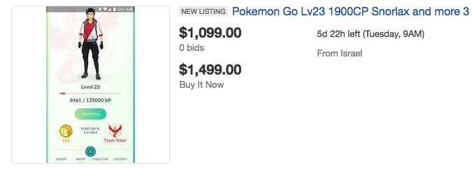 Pokémon Go Accounts for Sale