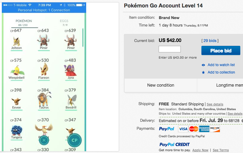 Sell you a level 30 pokémon go account by Tylerrrrmsn